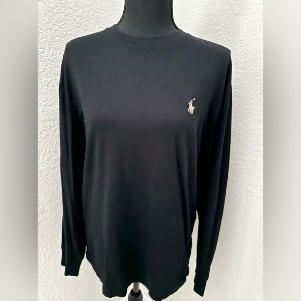 Black Long Sleeve Shirt with Logo